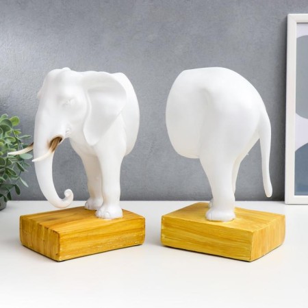 Book holder "White Elephant" set of 2 pcs 35x11x25 cm-1