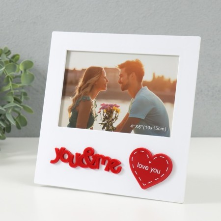 Photo frame plastic 10x15 cm "lovers" 18.5x1.2x18.5 cm-1