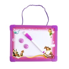 Magnetic drawing board with a marker-stitch and 2 magnets, MIX color