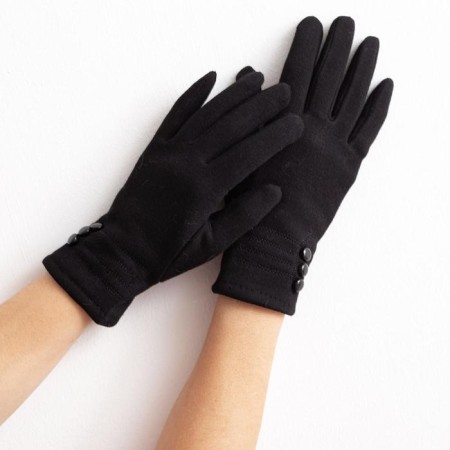 Women's gloves "ladies", size 17, color black