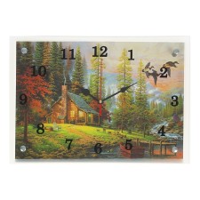 Carty clock is wall-mounted, interior 