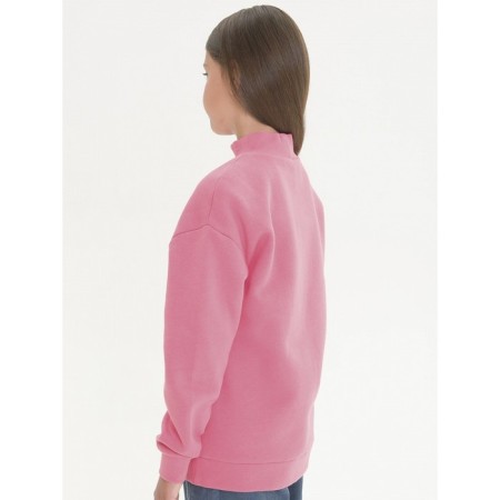 Sweatshirt for girls, height 122 cm, coral color-3