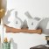 Decorative polystone hooks "Two birds on the branch" White 10.5x5x21 cm