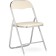 Fold 1 Metal Carcass chair, metal/eco -leather, chrome/beige 43x40x77 cm