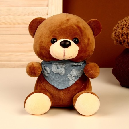 Soft toy "Mishutka in a scarf", Mix colors-4