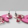 Acryl Earrings "Heart" steam, pink color