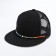 Women's cap with a straight visor "cool", black color, mesh, rr 56, with beads