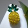 Brooch "Pineapp" Bright, yellow-green color in gold