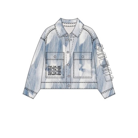 Denim jacket for the girl PlayTode, height 152 cm-5