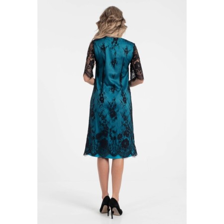 Women's dress, size 42, black color, blue-8