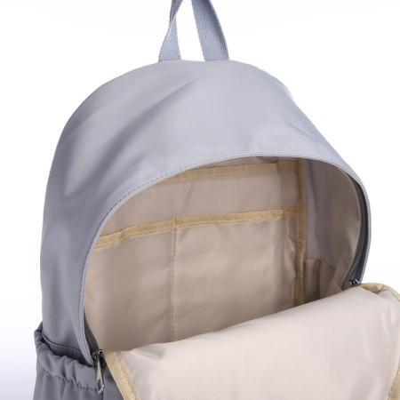 Youth backpack from textiles with lightning, 4 pockets, blue color-5