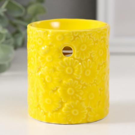 Aroma lamp ceramics "chamomile" yellow 6.7x6.7x7.5 cm