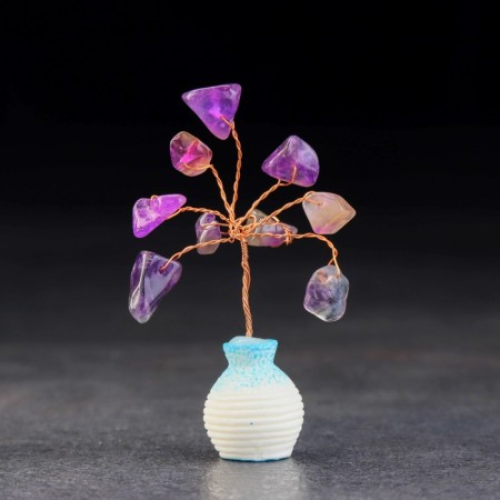 Souvenir "Wage tree. Amethyst", natural stone, 7 x 3 cm-1