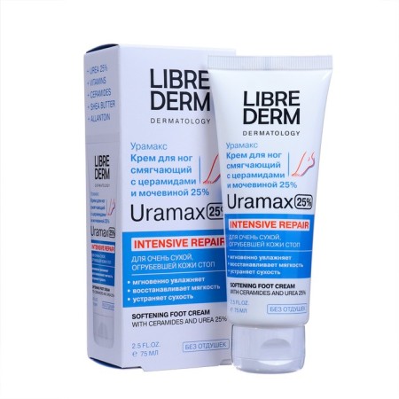 Librederm Uramax Lebredermax softening with centers and urea 25%, 75 ml