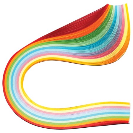 Quilling paper "Rainbow", 10 colors, (set of 200 pcs) 3 mm x 300 mm, 80 g/m2-1