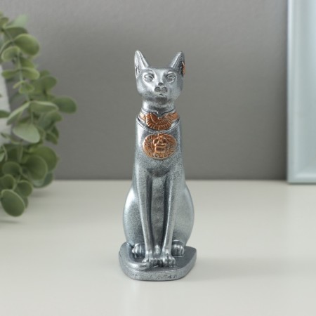 Figure "Goddess Bastet" silver, 12cm