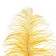 Feather for decor, length: from 45 to 50 cm, mustard color