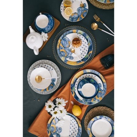Plate porcelain dining shares "Star Night", D = 25 cm-6