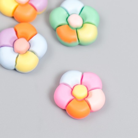 Decor for creativity plastic "Flower" mix 1.7x1.7 cm-1