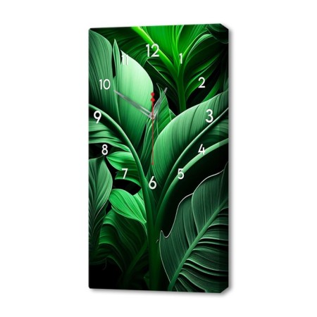 Carty clock wall-up interior "leaves", silent, 35 x 60 cm