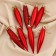 Jewelry jewelry "Social icicle" (set 8 pcs) 8x2 cm, red