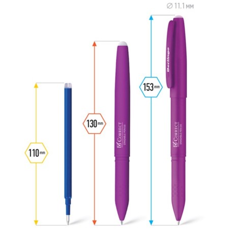 The pen "Write-steam" gel berlingo "Correct" rubbish housing assorted, Sin 0.6mm,-2