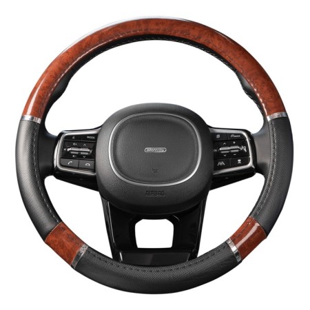 SkyWay Wood-8 scrap, size m, black and brown, eco-leather, s01102058-9
