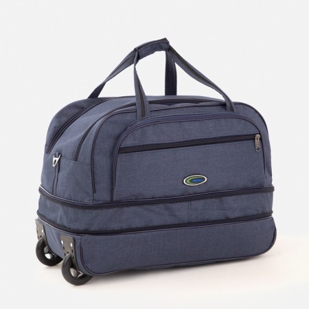 Road bag on wheels, a lightning department, with an increase, an outer pocket, blue color-2