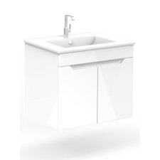 Optima domino cabinet under the QUADRO 60 sink, suspended, without boxes, left/right