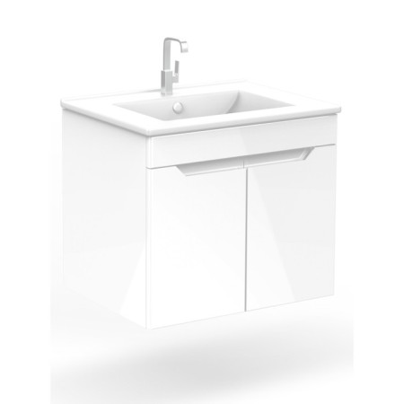 Optima domino cabinet under the QUADRO 60 sink, suspended, without boxes, left/right