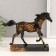 Polystone souvenir "Horse - steampunk" Black with gold 28.5x7x21.5 cm