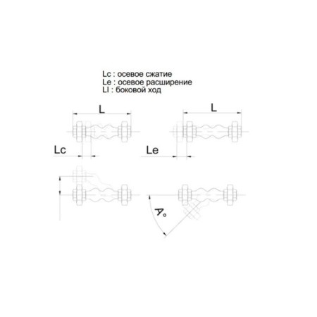 Vibro -compensator Tecofi Di7140N, Muft, PN16, 1 1/4 "-1