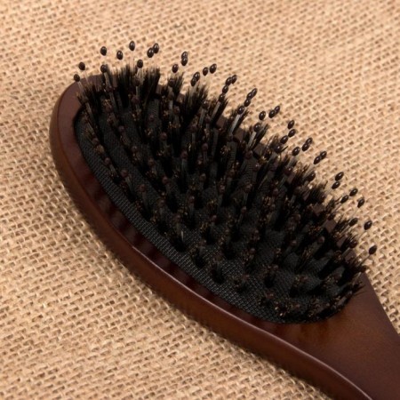 Combing massage, combined bristles, 6 × 21.5 cm, color "dark wood"-1