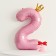 Foil ball 40 "" Number 2 with the crown ", the color is pink