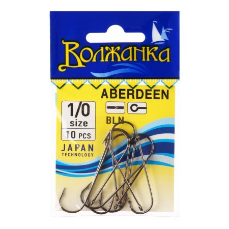 Hooks "Volzhanka" Aberdeen No. 1/0, 10 pcs