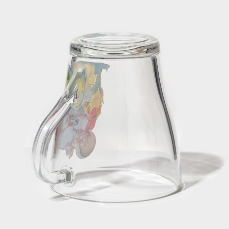 Mug "Funny Beasts", glass, 250 ml, in gift packaging, Mix drawing-3
