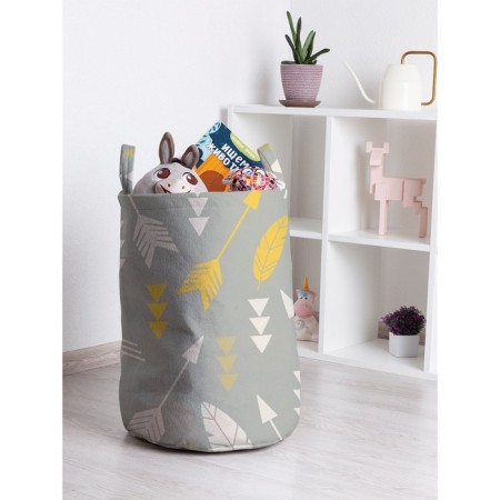 Basket for toys "oblique arrows with feathers, size 35x50 cm