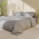 Lovelife linen Duet Texture: Gray, 143x215CM-2ST, 230x240cm, 50x70cm-2pcs, microfiber, 110 g/m2