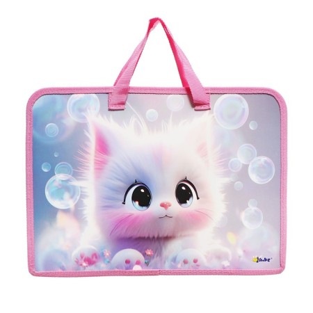 Folder with A4 handles, 340 x 245 x 45 mm, plastic, handle, ONICS PT-14 "cat anime"-2