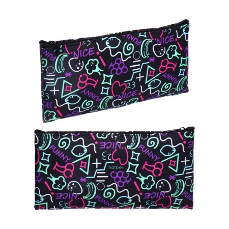 Penal soft, 1 department, 110 x 205 mm, flat, Hatber "Neon cocktail" Blue npk_63167