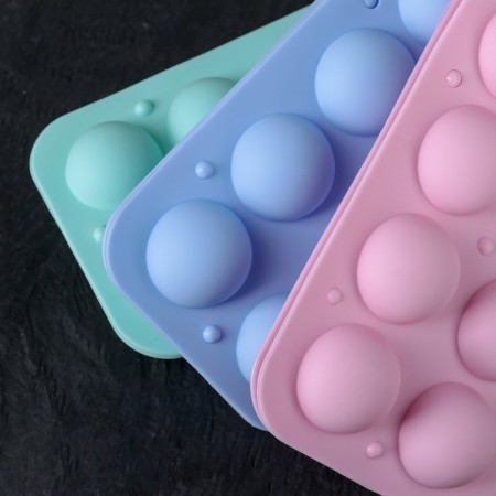 Form for the chups "Chupik", silicone 19.5 × 11.7 × 3.5 cm, 8 cells, 2 parts, with sticks, color mix-9