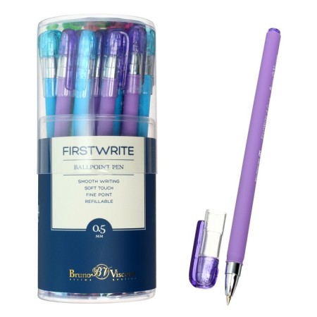 Ballpoint handle FIRSTWRITE SPECIAL, 0.5 mm, blue ink, matte case Silk Touch, mix