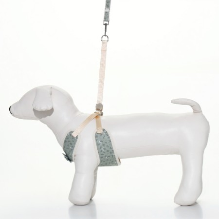 A set with a soft bog "branches", size m, leash 120 x 1.5 cm, og 34-66 cm, green-1
