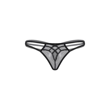 Thong with stripes Softline Collection, black color, size M/L-1