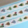 Stickers in the roll "Christmas trees", 500 pcs, 3.8 x 3.8 cm