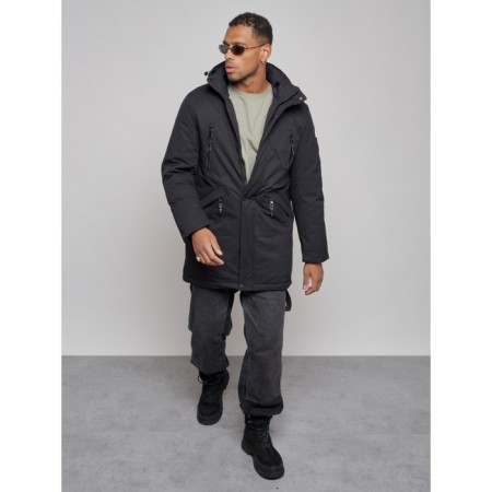 Extensive male winter park, size 50, black color-9