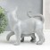 Souvenir Polystone "A cat with a kitten - a walk" Medallion heart, gray 17.5x9.5x19 cm