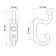 Hook furniture tundra TKD010, two -rod, chrome, 10 pcs