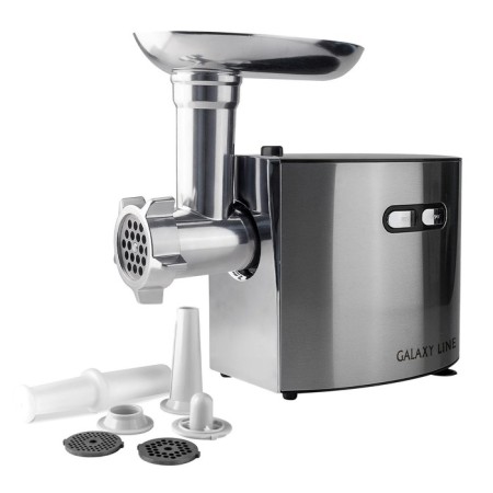Meat grinder Galaxy GL 2400, 1200 watts, 1.3 kg/min, 2 nozzles, reverse, silver
