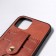 Luazon cover for iPhone 12/12 Pro, with compartments for cards, leatherette, brown